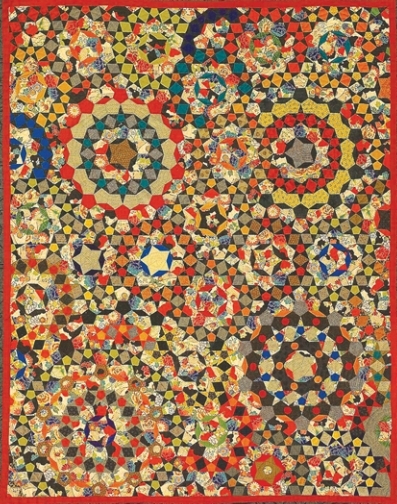 Komplettset Paper Pieces für den Quilt La Passacaglia aus Millefiori 1, ganzer Quilt