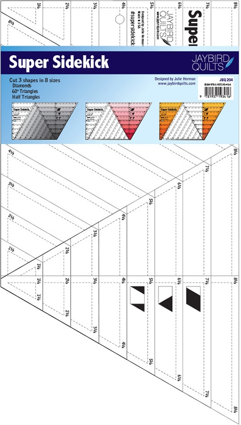 Multifunktionslineal Super Sidekick  1 Lineal:  3 Formen in jeweils 8 Größen zuschneiden