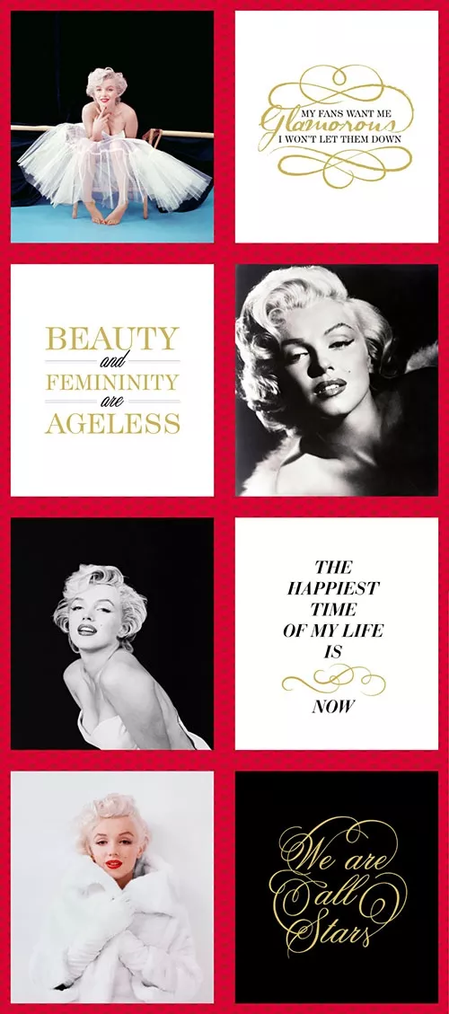 Panel Marilyn Monroe - Glamorous Girl Digitaldruck Paneel von Kaufman Fabrics