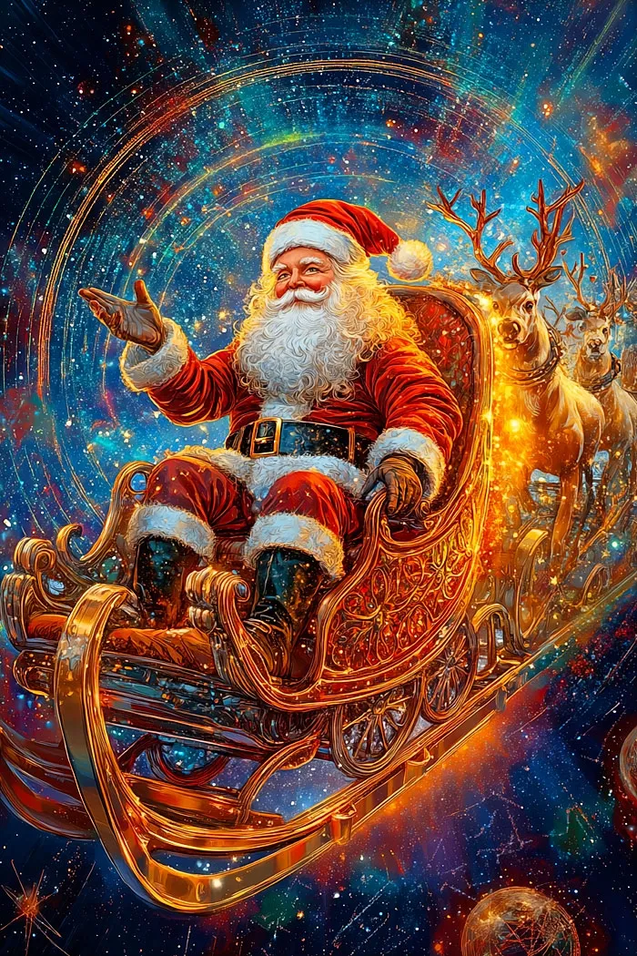 Panel "Santa's Sleigh" Digitaldruck Paneel von Rubin Design, 29 inch breit
