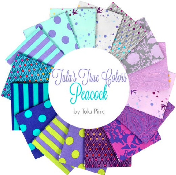 Fat Quarter Package (16 FQ) Tula Pink - True Colors PEACOCK
