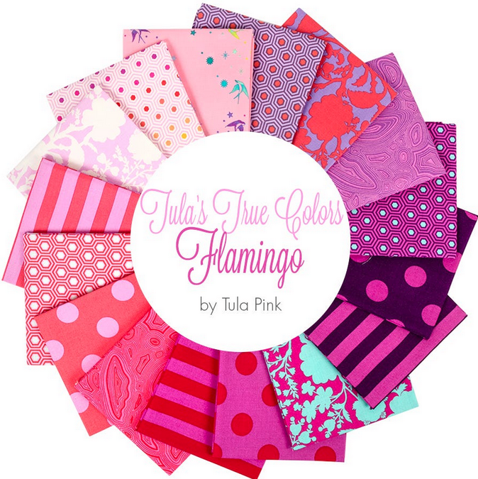 Fat Quarter Package (16 FQ) Tula Pink - True Colors FLAMINGO