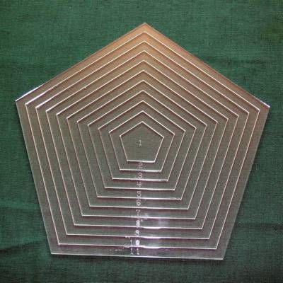 Set Acrylschablonen Pentagon, Pretty & Useful Fünfeck 11-fach
