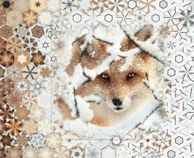 Stoffpaket: 7 Panels Spirit Animals - Fuchs Collin Bogle, PB Textiles