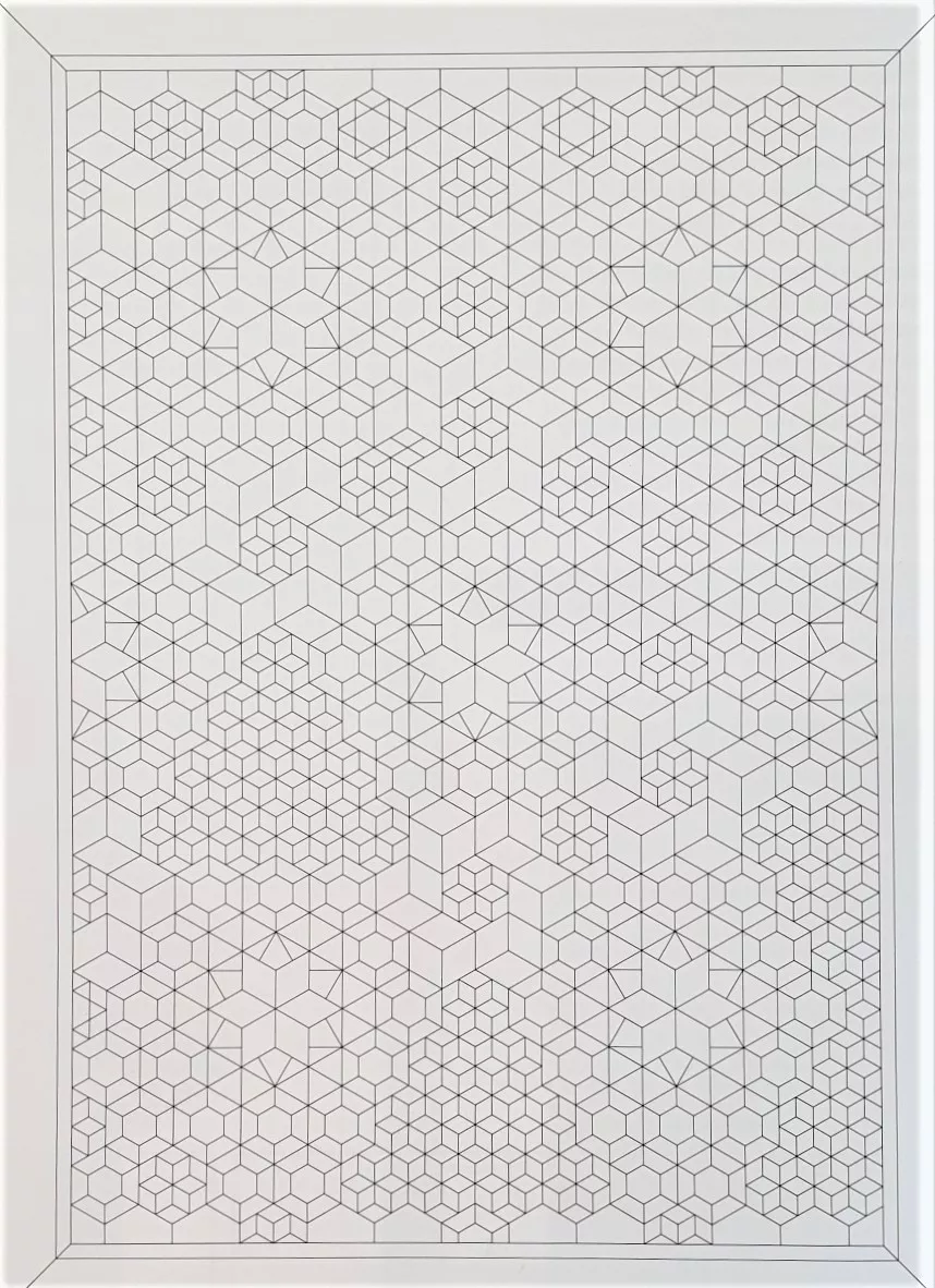 Komplettsatz Paper Pieces für den Quilt "Buona Sera ... kiss me good night" aus Millefiori 5, ganzer Quilt