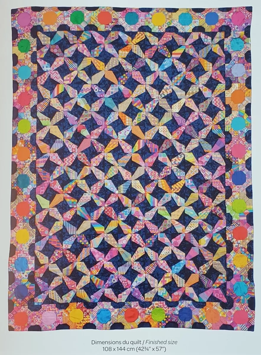 Komplettsatz Paper Pieces für den Quilt "When Neckties could talk" aus Millefiori 5, ganzer Quilt