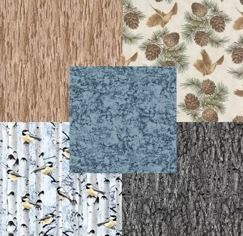 Fat Quarter Package (5 FQ) "Birdy Christmas"