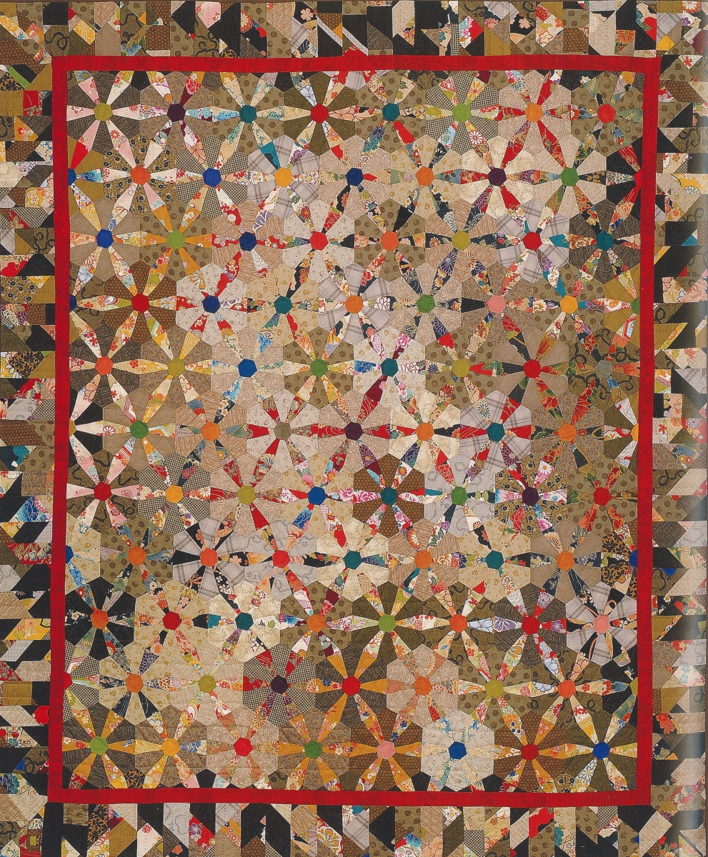 Komplettsatz Paper Pieces für den Quilt La valse Brillante aus Millefiori 1, ganzer Quilt; Originalgröße