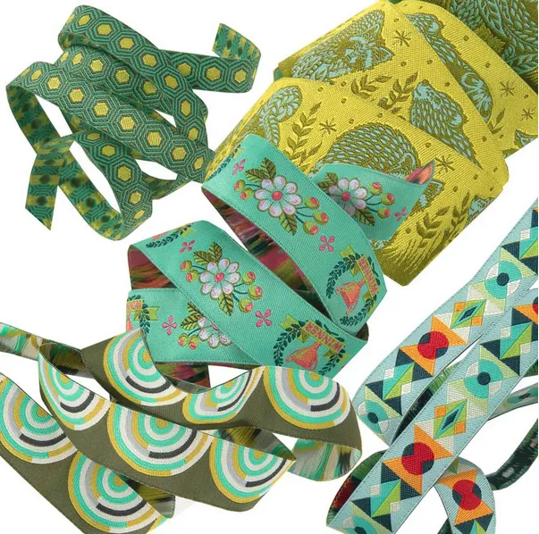 TULA PINK Classic Designer Pack Vintage Winner - 5 yards verschiedene Webbänder / Ribbons