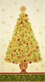 Christbaumpanel "Winter's Grandeur" rot-grün-creme-gold