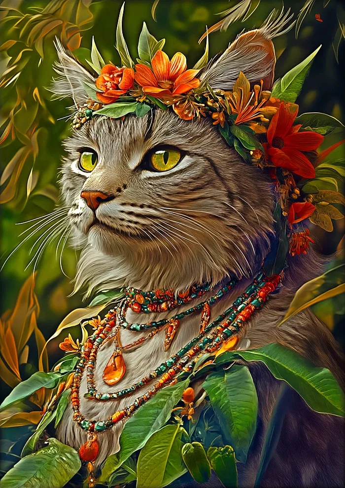 Paneel "Tropical Kitty" von Rubin Design