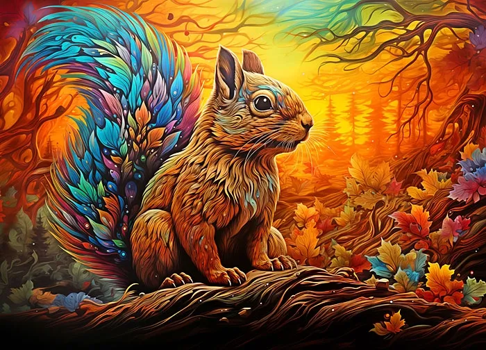 Paneel "Mystic Squirrel" von Rubin Design