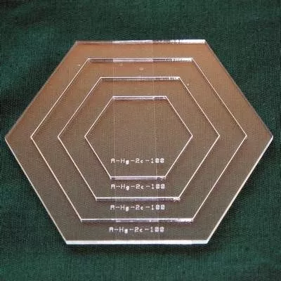 Set Acrylschablonen Hexagon, Pretty & Useful Sechseck 4-fach
