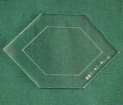 Acrylschablone Elongated Hexagon, Pretty & Useful gestrecktes