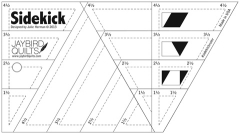 Multifunktionslineal Sidekick  1 Lineal:  3 Formen in jeweils 4 Größen zuschneiden