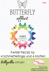 Paper Pieces zu BUTTERFLY EFFECT - moths and butterflies (für jeweils 4 Stück)