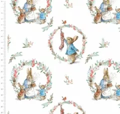 Camelot Fabrics - Christmas Traditions - Peter Rabbit Wreaths