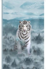 riesiges Paneel Call of the Wild - Siberian Tiger von Hoffman Fabrics -- MINKY