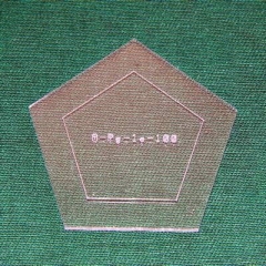 Acrylschablone Pentagon, Pretty & Useful gleichseitiges Fünfeck
