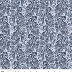Penny Rose Fabrics -Something Blue- by Emily Hayes - C5542 Paisley