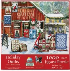 Puzzle Holiday Quilts 1000 Teile von Tom Woods fr Sunsout Inc.