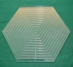 Set Acrylschablonen Hexagon, Pretty & Useful Sechseck 11-fach