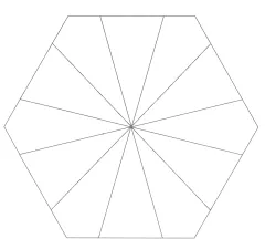 Paper Pieces 3 inch Hexagon in 12 Teilen