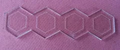 Acrylschablone Hexagon 4-er Reihe, Pretty & Useful Sechseck
